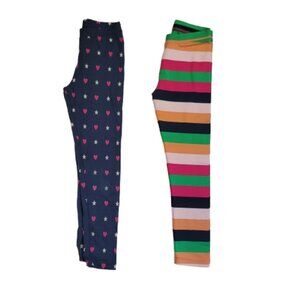 Spotted Zebra Leggings Girl Striped Heart/Star Print